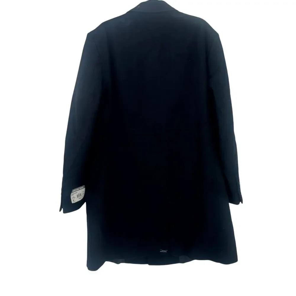 Michael Kors Classic Fit Luxury Wool Cashmere Blend Overcoats Black 48R NWT